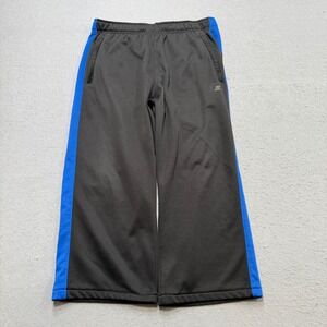 Y2K Starter Track Pants Men's Medium Black Fleece Lined Athletic Gym Training